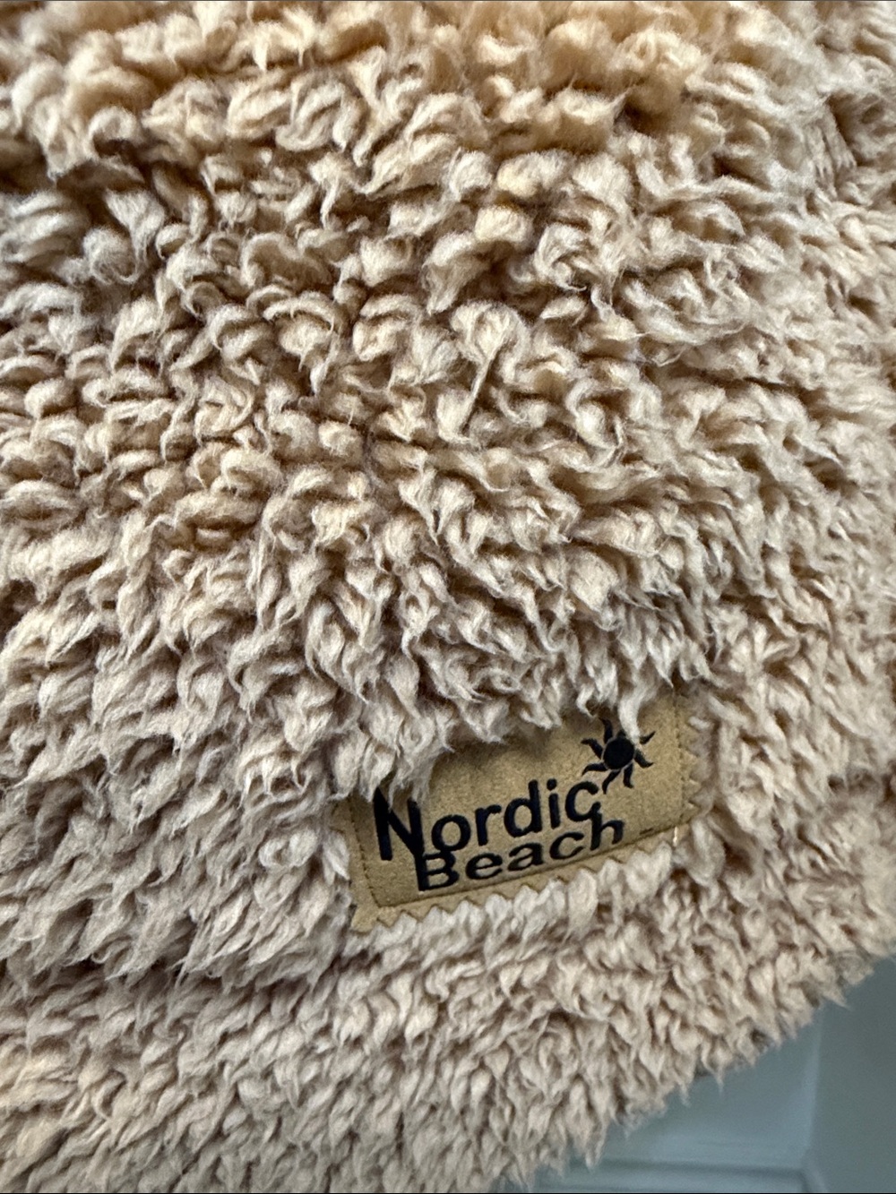 NORDIC BEACH Original Sherpa Wrap Jacket Camel ONE SIZE - Picture 3 of 15